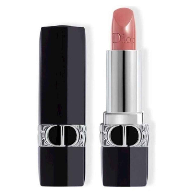 Christian Dior Dior Rouge Jojoba Satin Finish – Cream Lipstick for Women, 100, Nude Look, Refillable, 3.5 g