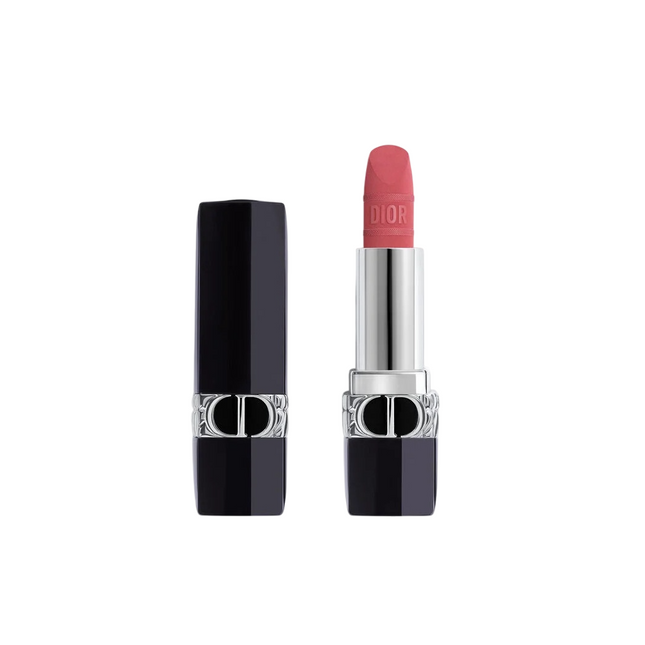 Christian Dior Dior Rouge Satin Matte – Cream Lipstick for Women, 757, Pink Paw, 3.5 g