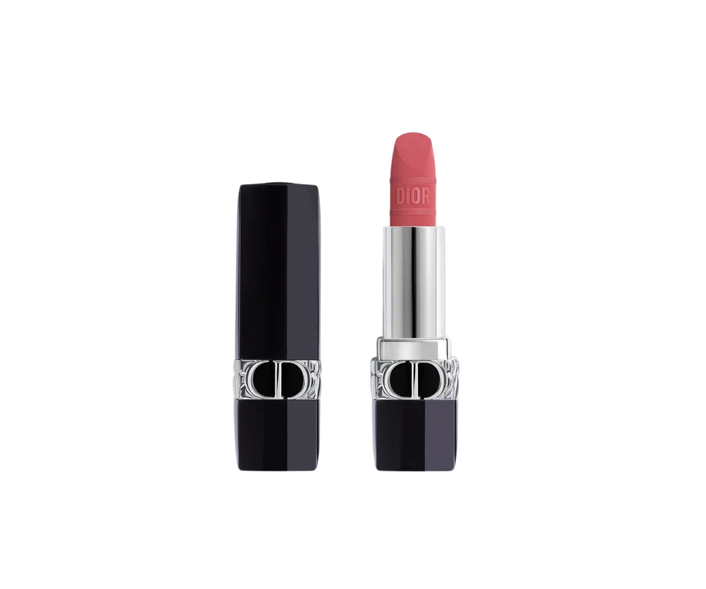 Christian Dior Dior Rouge Satin Matte – Cream Lipstick for Women, 757, Pink Paw, 3.5 g
