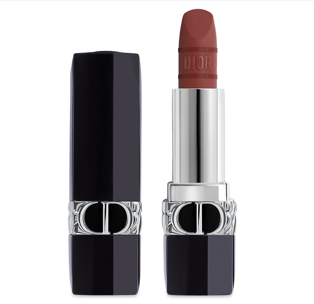 Christian Dior Dior Rouge Satin Matte – Cream Lipstick for Women, Soft Burgundy, 3.5 g