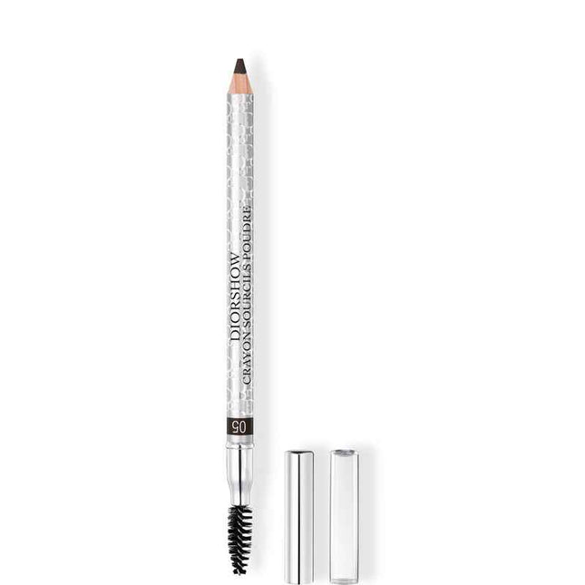 Christian Dior Diorshow Waterproof Double-Ended – Eyebrow Cream Pencil & Brush 2-in-1 for Women, 05, Black, 1.19 g