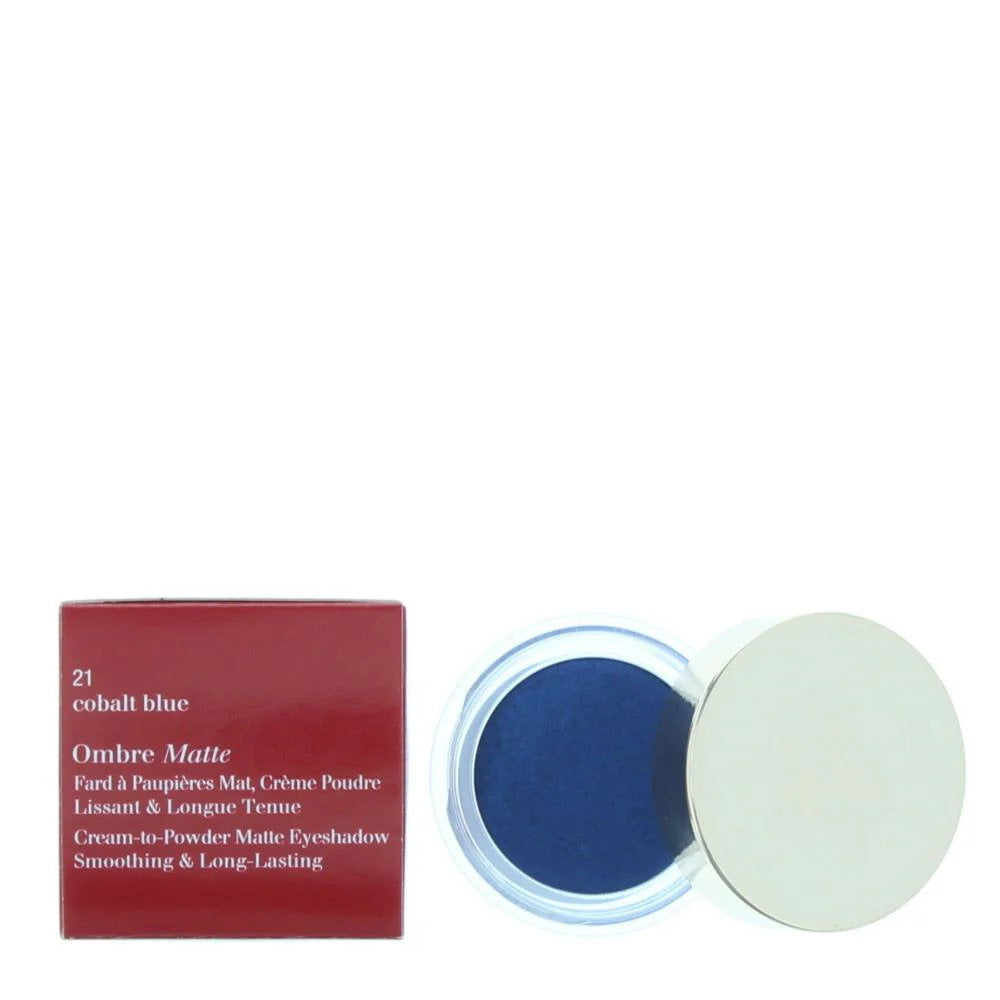 Clarins Ombre Matte – Cream Eyeshadow for Women, 21, Cobalt Blue, 7 g