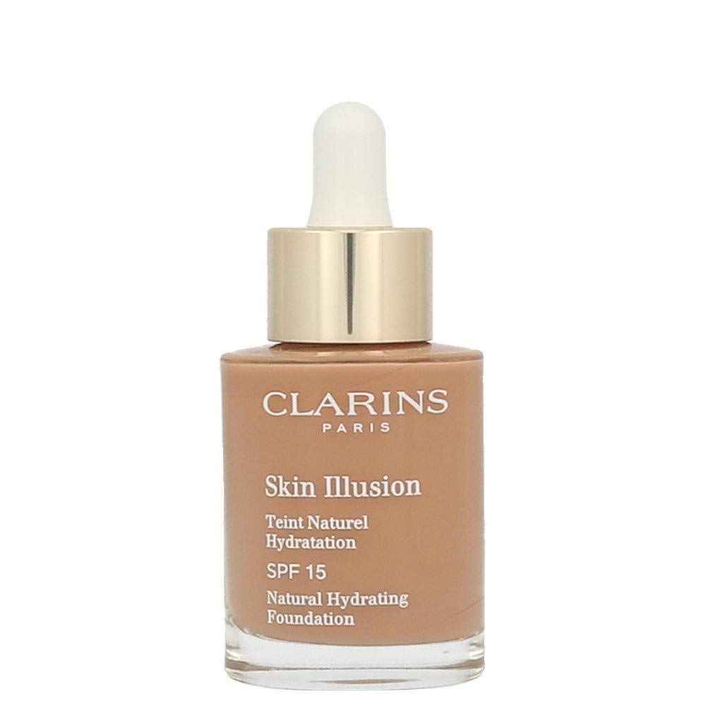 Clarins Skin Illusion Colour Correcting – Liquid Foundation for Women, 113, Chestnut, SPF 15, 30 ml Tester
