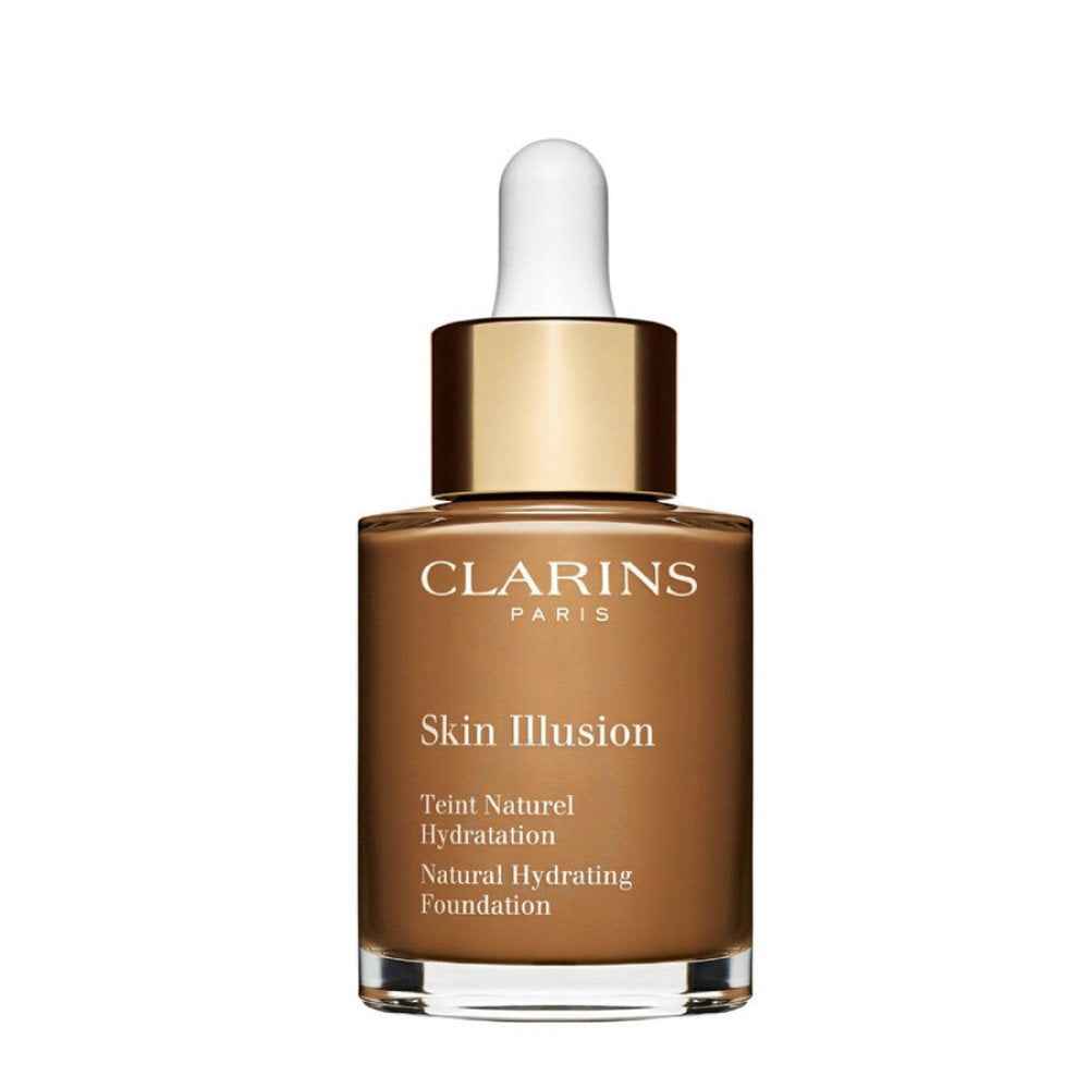 Clarins Skin Illusion Colour Correcting – Liquid Foundation for Women, 118, 5, Chocolate Natural, SPF 15, 30 ml Tester