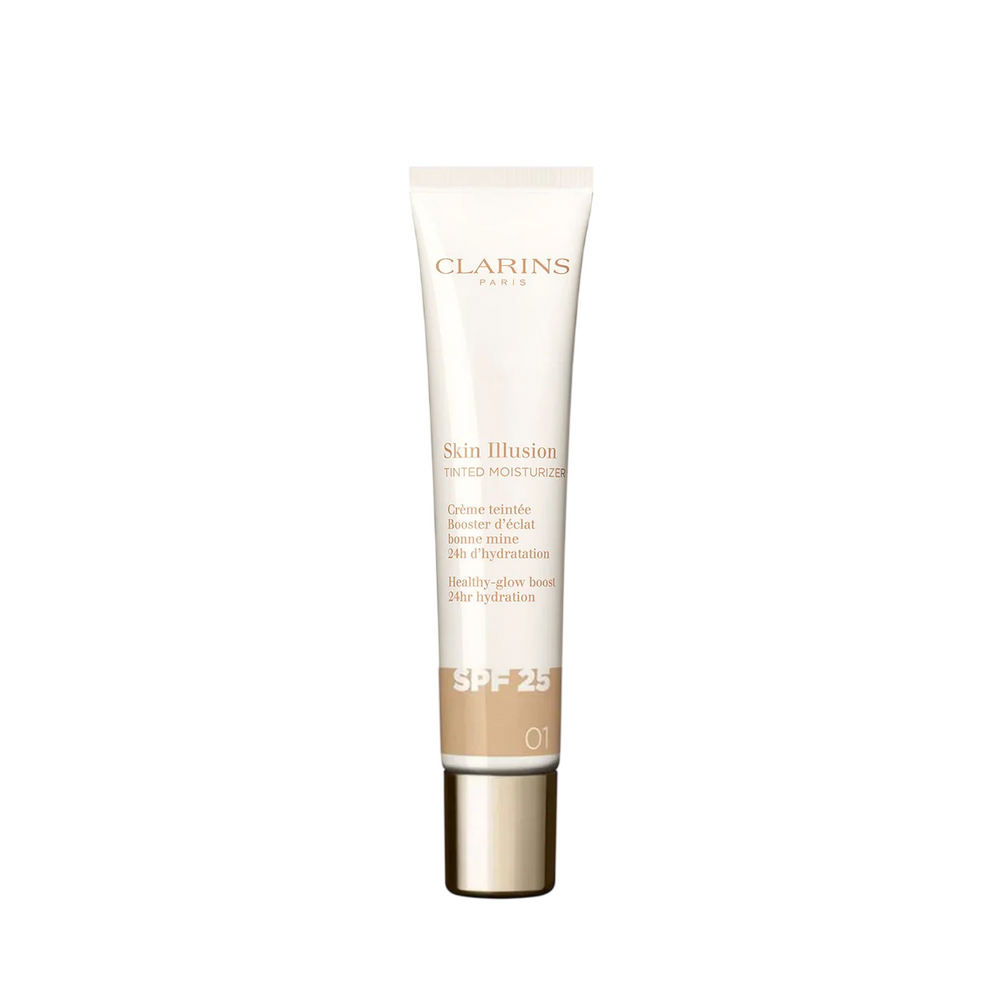 Clarins Skin Illusion Hydrating – Tinted Moisturizer for Women, 01, SPF 25, 40 ml