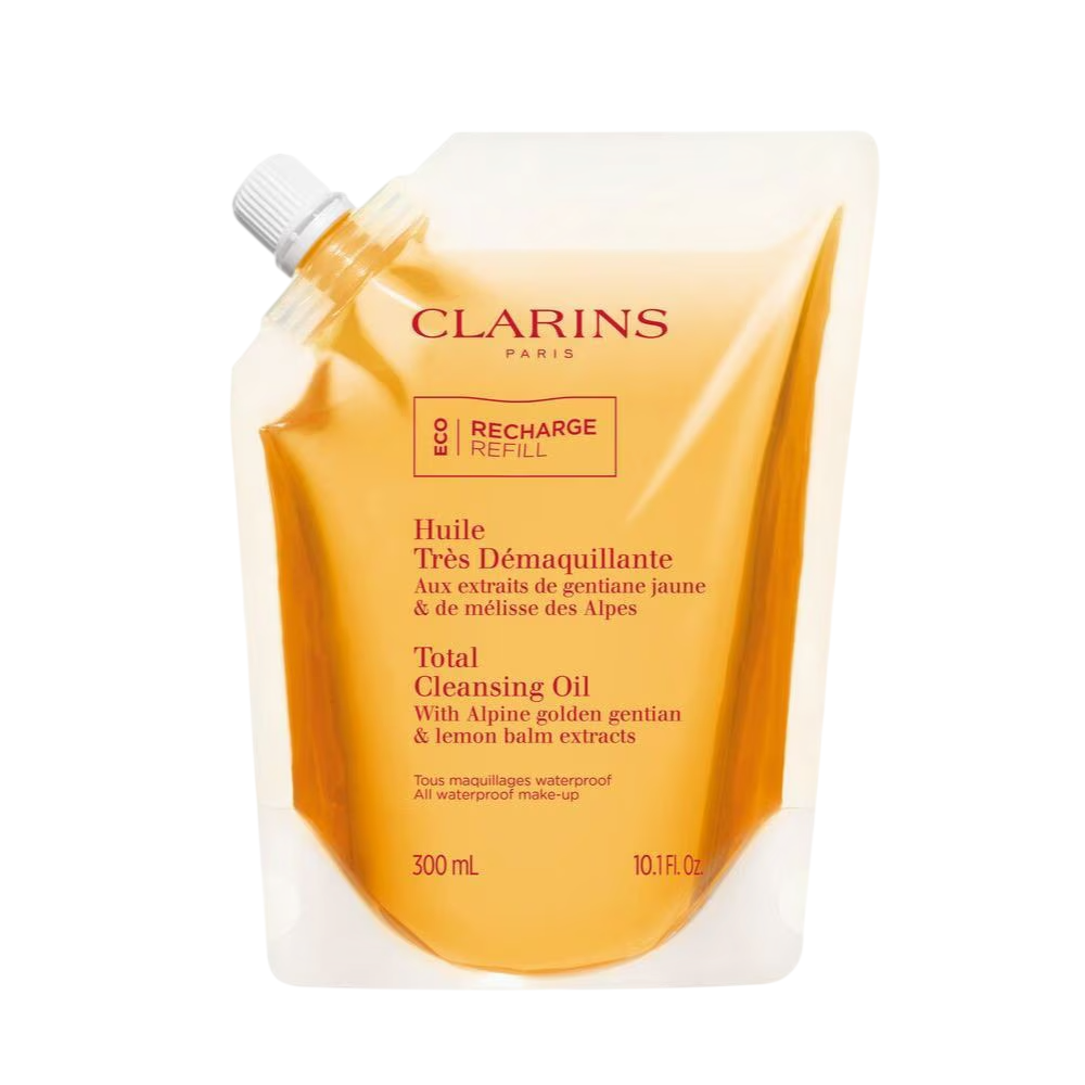 Clarins Total Alpine Herbs Makeup Removing – Cleansing Oil for Women, For Face & Eyes, Refill, 300 ml