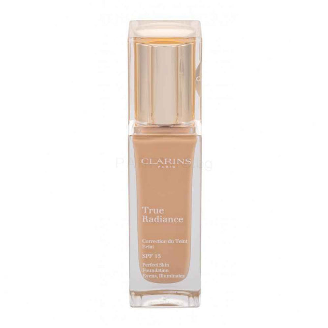 Clarins True Radiance – Liquid Foundation for Women, 110, Honey, SPF 15, 15 ml Tester