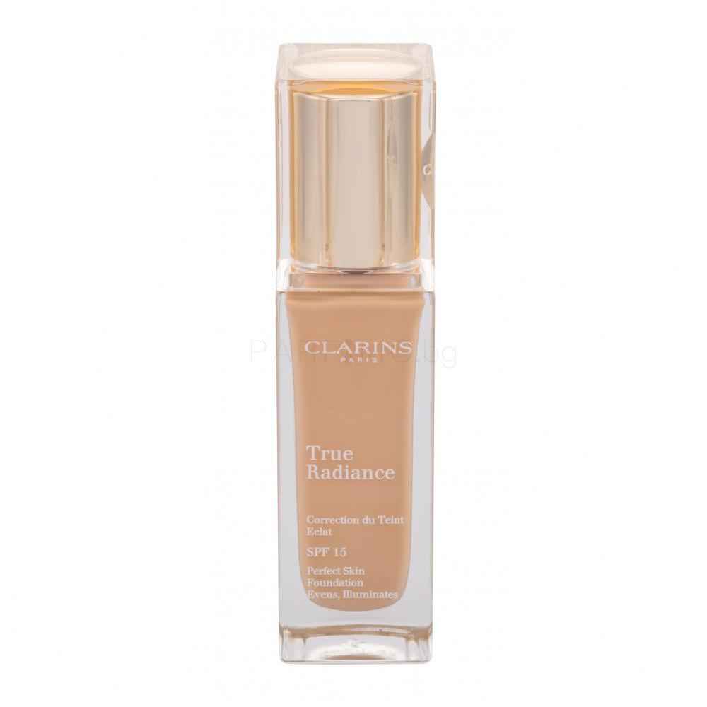 Clarins True Radiance – Liquid Foundation for Women, 110, Honey, SPF 15, 15 ml Tester