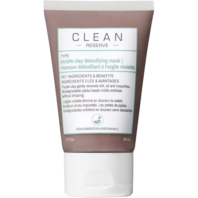 Clean Reserve - Purple Clay Detoxifying – Clay Mask Unisex, 59 ml