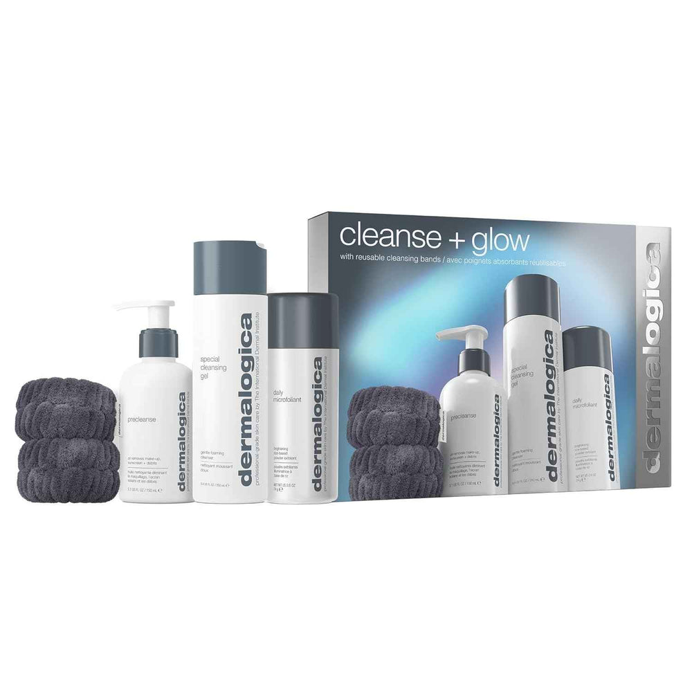 Dermalogica Cleanse + Glow Set Dermalogica: Special – Cleansing Gel for Women, For Face, 250 ml + Precleanse, Eliminates Impurities, Oil, For Face, 150 ml + Daily Microfoliant, Exfoliating, Exfoliating Powder, 74 g