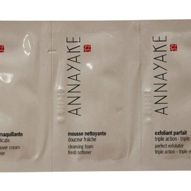 Annayake Cleansing Ritual Set Annayake: Annayake Cleansing Foam 1 ml Sample + Annayake – Makeup Remover Cream for Women, 1 ml Sample + Annayake, Exfoliating Cleanser, 1 ml Sample