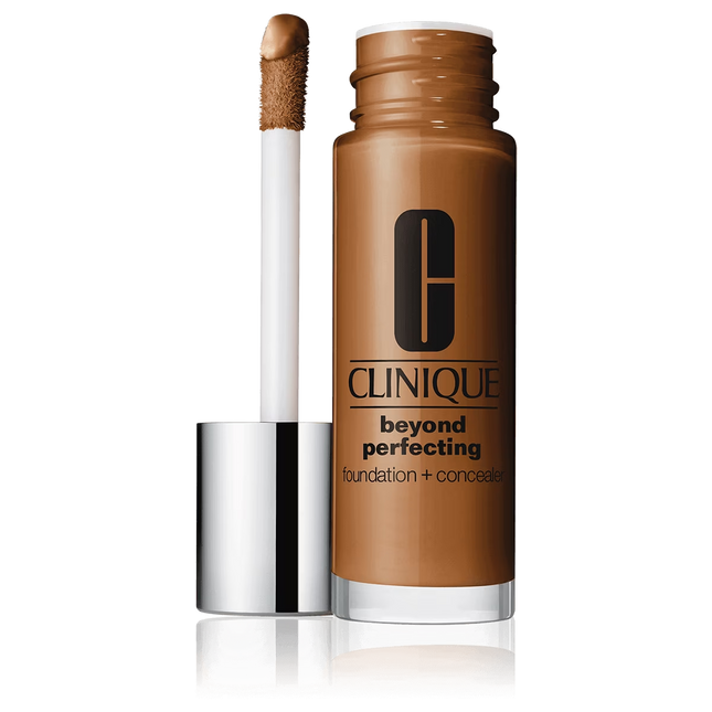 Clinique Beyond Perfecting Paraben-Free Matte Finish – Liquid Foundation & Concealer 2-in-1 for Women, 28, Clove, 30 ml