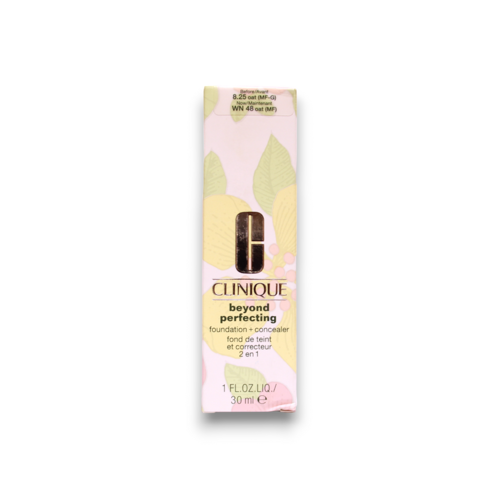 Clinique Beyond Perfecting Paraben-Free Matte Finish – Liquid Foundation & Concealer 2-in-1 for Women, 48, Oat, 30 ml