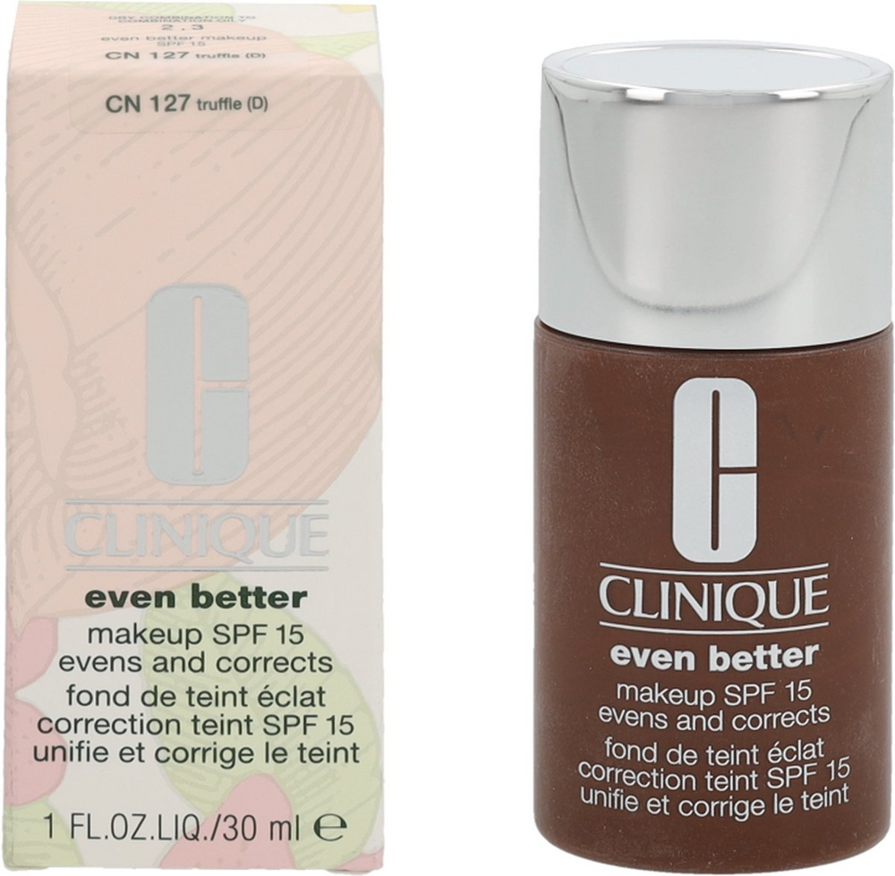 Clinique Even Better Paraben-Free Hydrating – Liquid Foundation for Women, CN 127, Trufle, SPF 15, 30 ml
