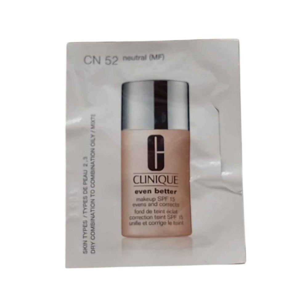 Clinique Even Better Paraben-Free Hydrating – Liquid Foundation for Women, CN 52, Neutral, SPF 15, 5 ml Sample