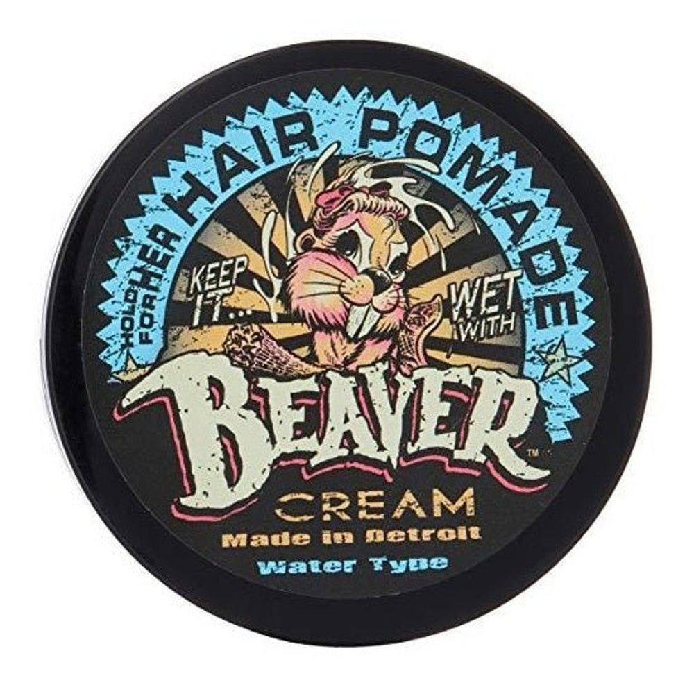 Cock Grease Beaver Cream Water Type – Hair Styling Pomade for Women, Shine Finish, Light To Medium Hold, 110 g