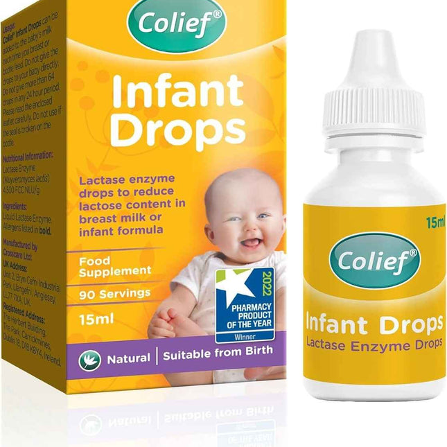 Colief Infant Drops for Children, Lactase Enzyme, Anti-Colic, Drops, 15 ml