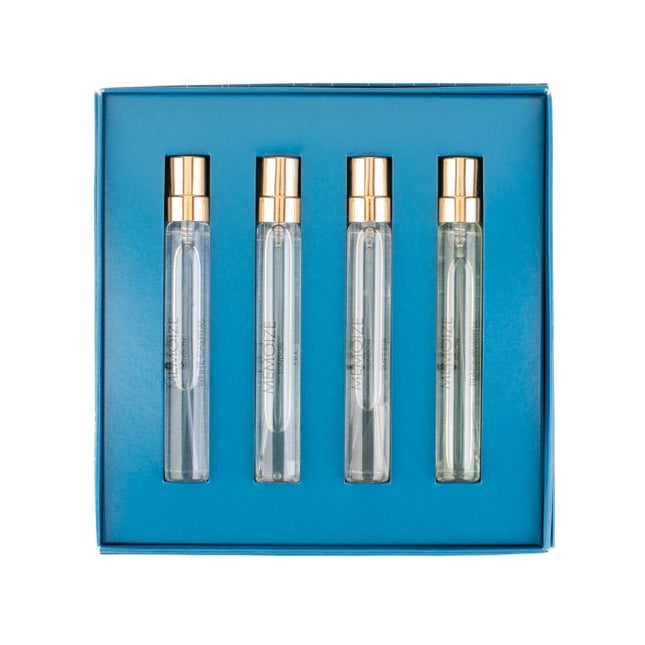 Memoize Collection I Set Memoize: White Castitas – Extrait de Parfum Unisex, 7.5 ml + Era, 7.5 ml + Imperia, 7.5 ml + Black…
