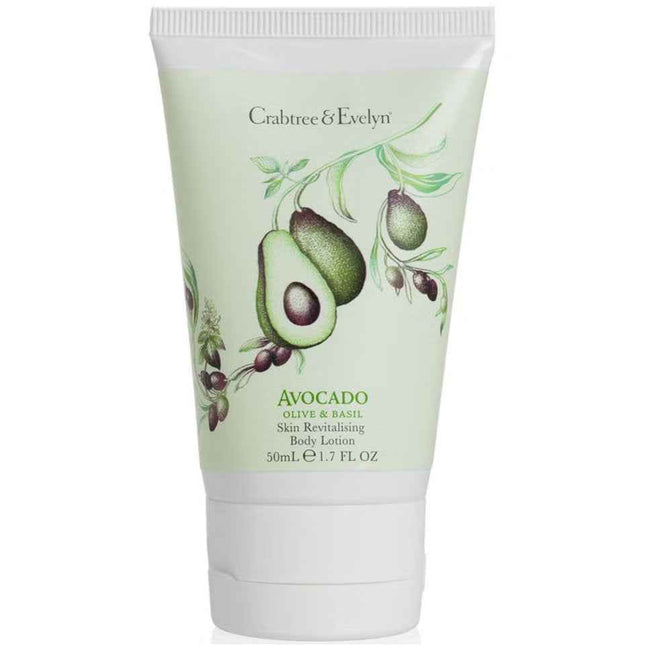 Crabtree & Evelyn Avocado Olive & Basil Revitalising – Body Lotion for Women, 50 ml