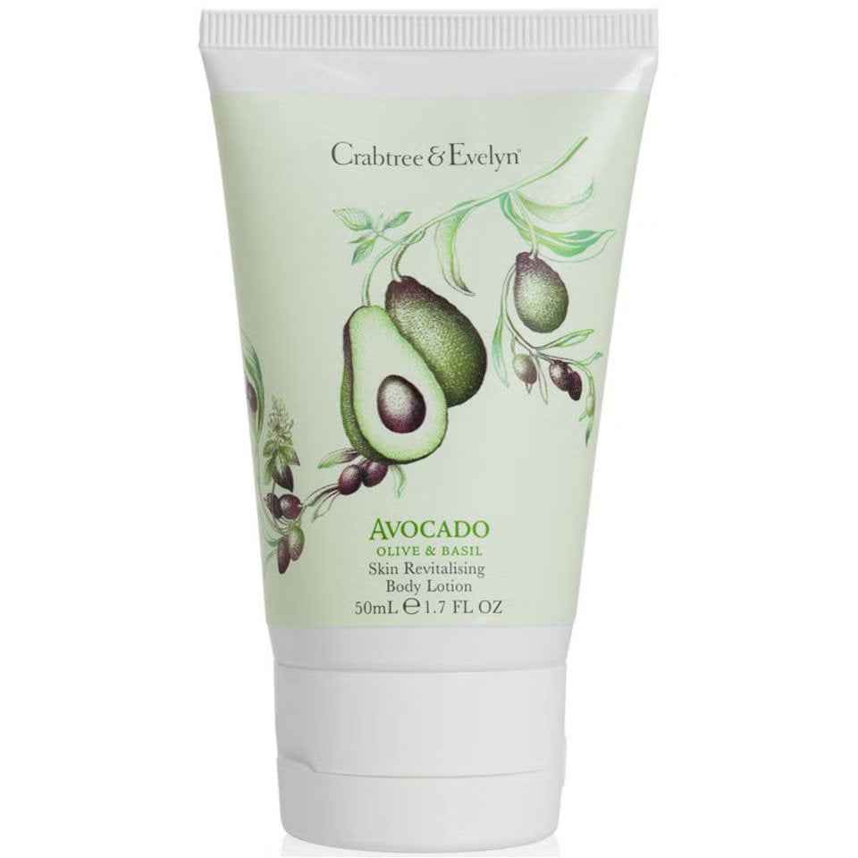 Crabtree & Evelyn Avocado Olive & Basil Revitalising – Body Lotion for Women, 50 ml