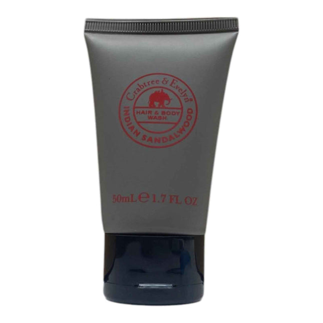 Crabtree & Evelyn Indian Sandalwood – Shower Gel & Shampoo 2-in-1 for Women, 50 ml
