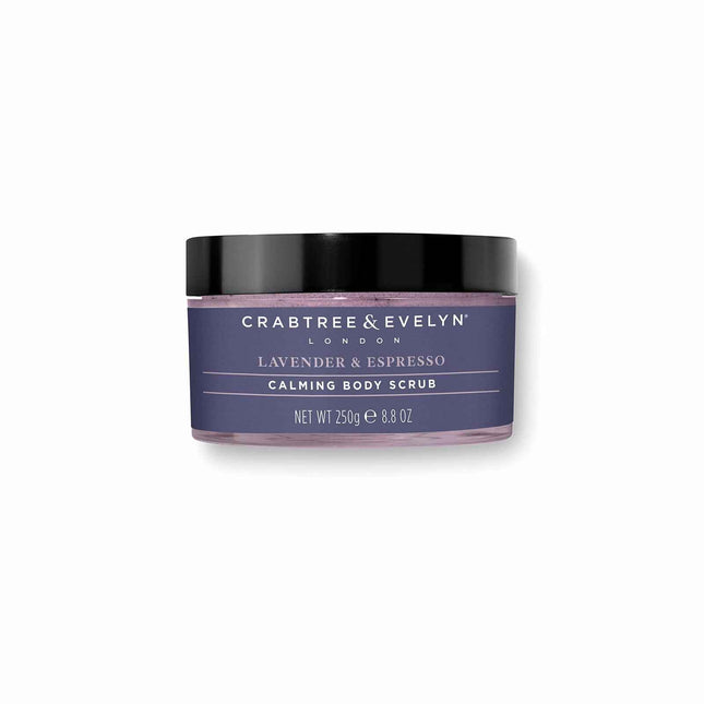 Crabtree & Evelyn Lavender & Espresso Calming – Body Scrub for Women, 220 ml