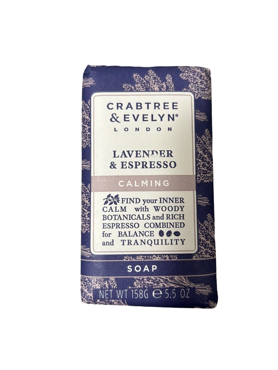 Crabtree & Evelyn Lavender & Espresso Calming – Soap Bar for Women, 158 g