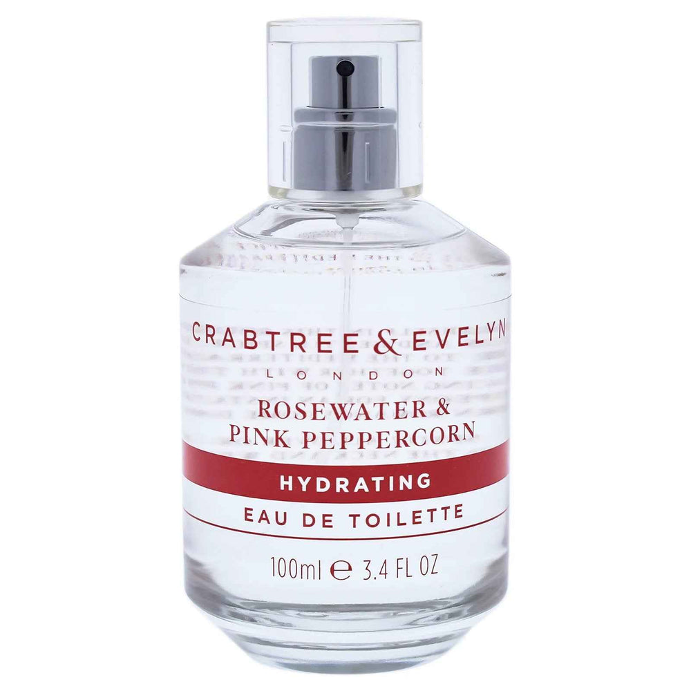 Crabtree & Evelyn Rosewater & Pink Peppercorn – Eau de Toilette for Women, 100 ml
