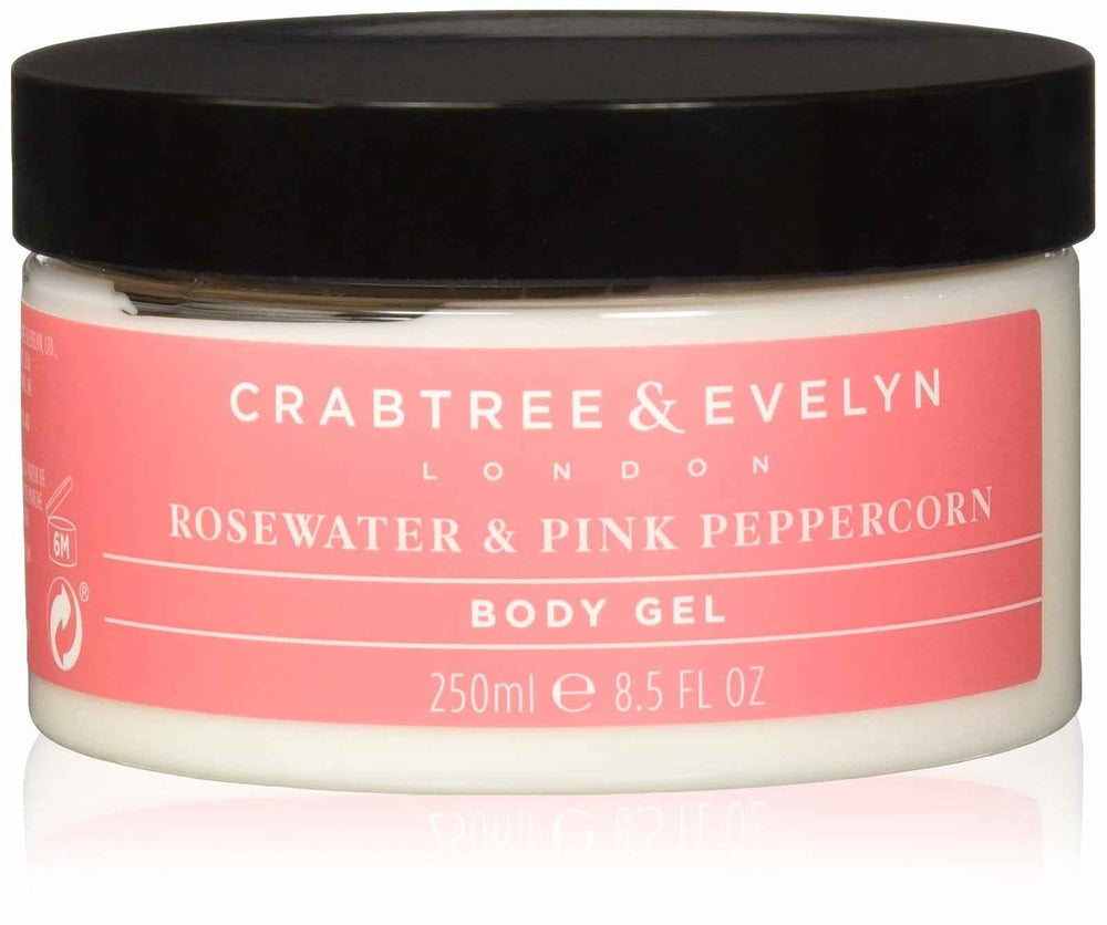 Crabtree & Evelyn Rosewater & Pink Peppercorn Hydrating – Body Gel for Women, 250 ml Tester