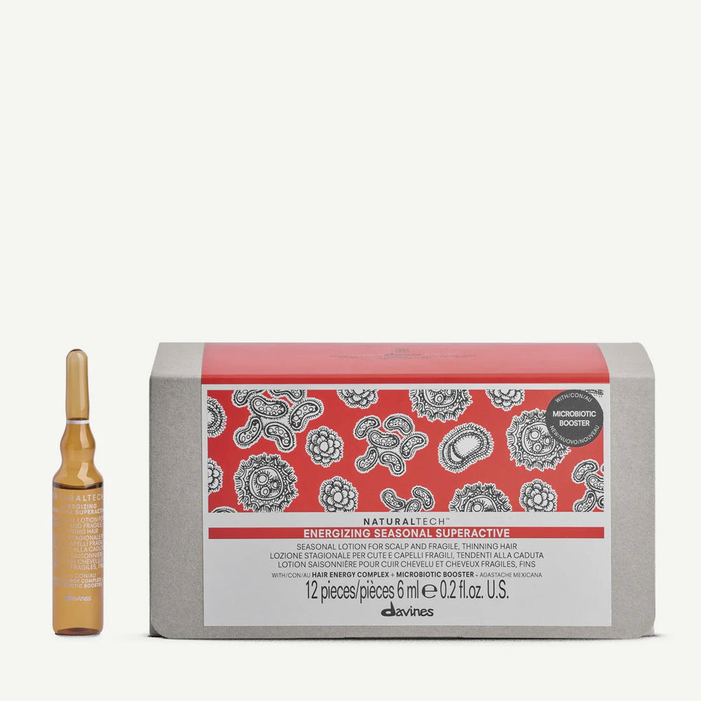 Davines NaturalTech Energizing Seasonal Superactive – Hair Serum Unisex, 12 pcs, 6 ml