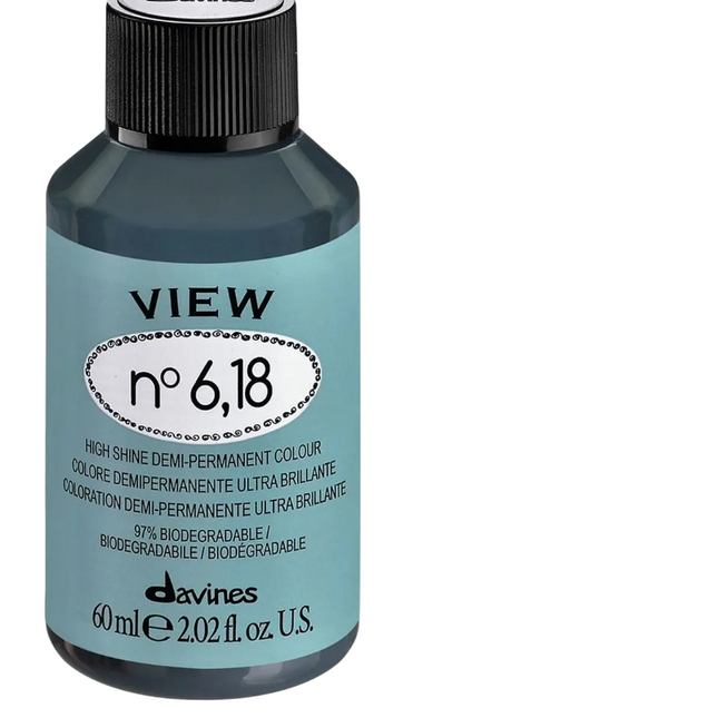 Davines View – Demi-Permanent Hair Dye for Women, 6.18, 60 ml