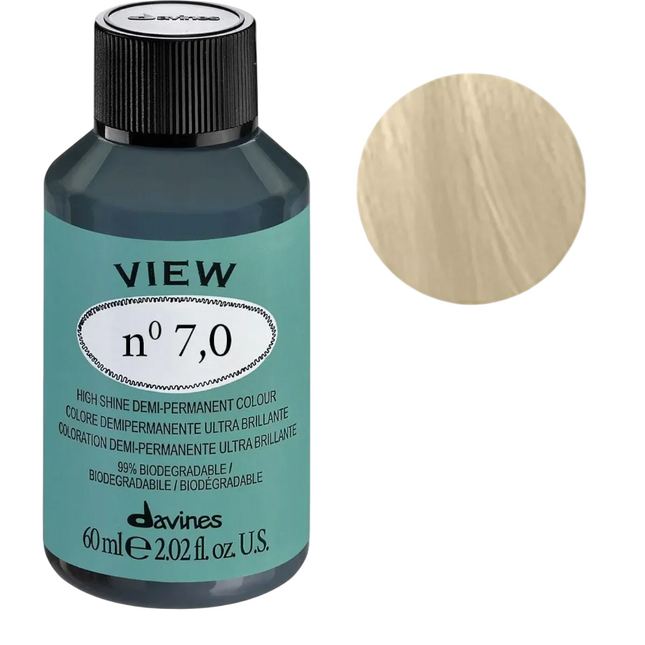 Davines View – Demi-Permanent Hair Dye for Women, 7.0, 60 ml