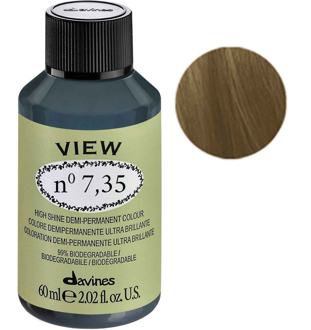 Davines View – Demi-Permanent Hair Dye for Women, 7.35, 60 ml