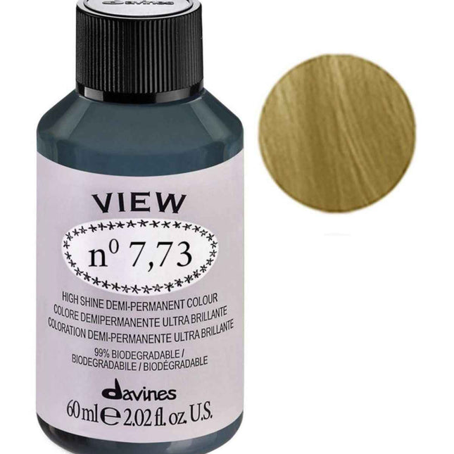 Davines View – Demi-Permanent Hair Dye for Women, 7.73, 60 ml