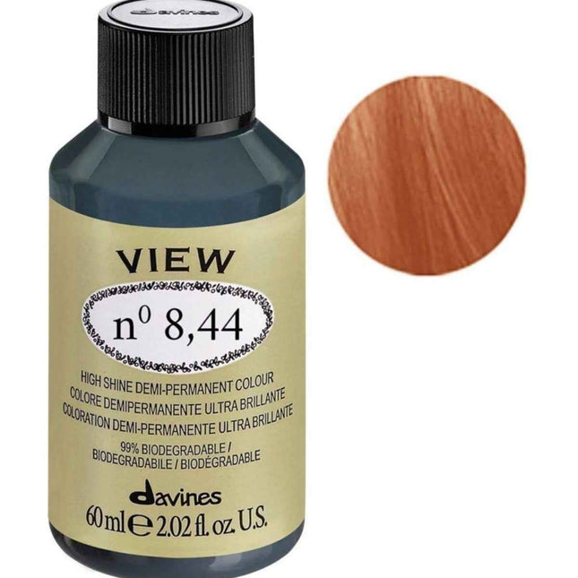 Davines View – Demi-Permanent Hair Dye for Women, 8.44, 60 ml