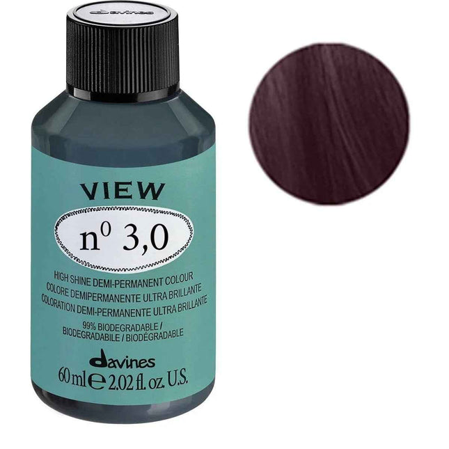 Davines View – Hair Colouring Cream Toner Unisex, 3.0 Dark Brown, 60 ml
