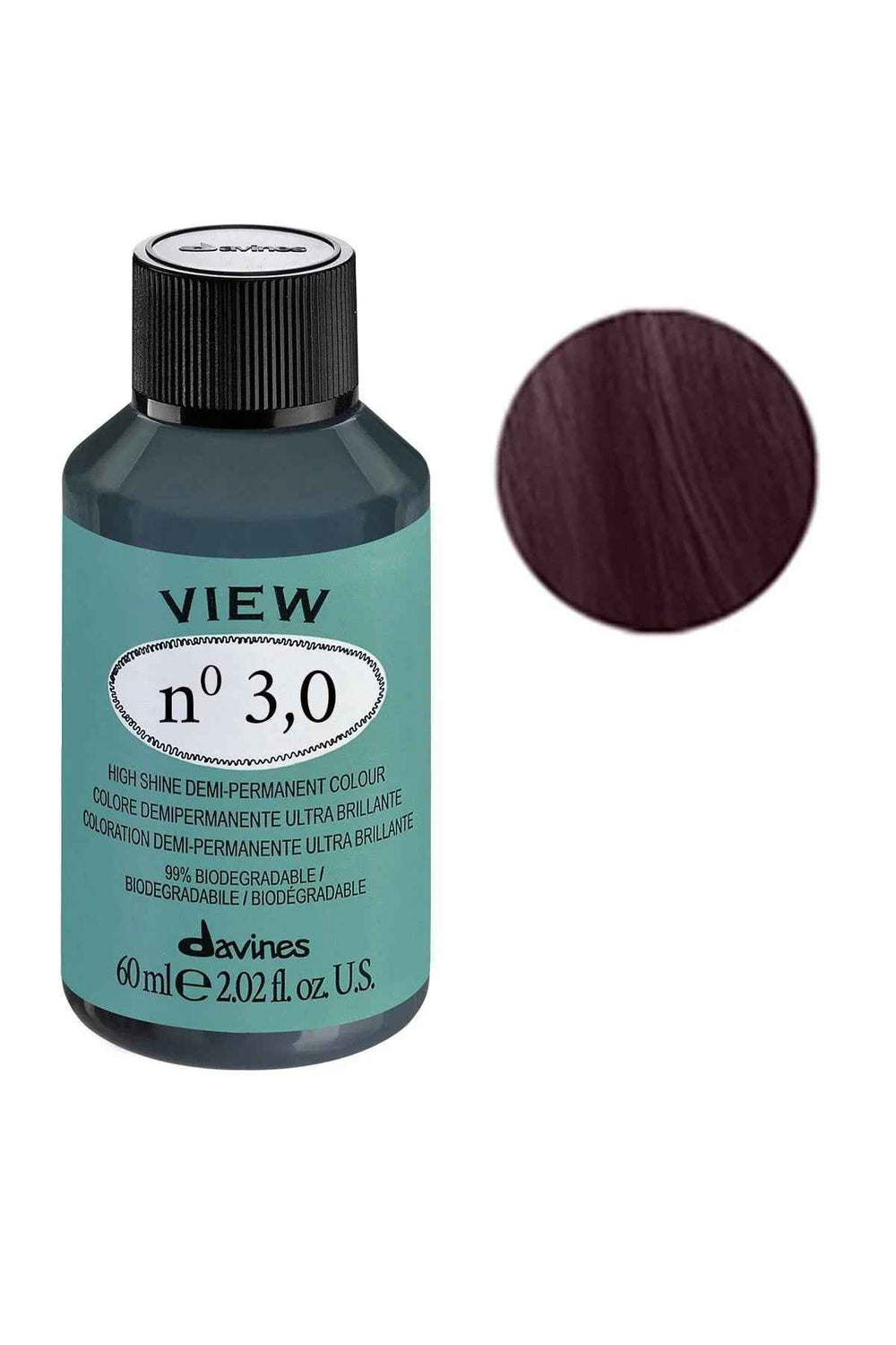 Davines View – Hair Colouring Cream Toner Unisex, 3.0 Dark Brown, 60 ml