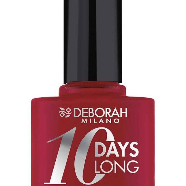 Deborah 10 Days Long – Nail Polish for Women, 886, Vintage Red, 11 ml