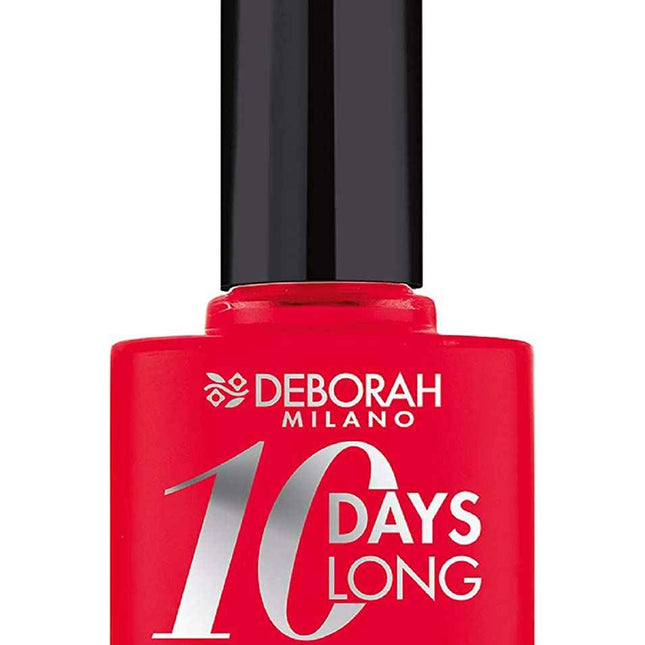 Deborah 10 Days Long – Nail Polish for Women, EN870, Coral Red, 11 ml