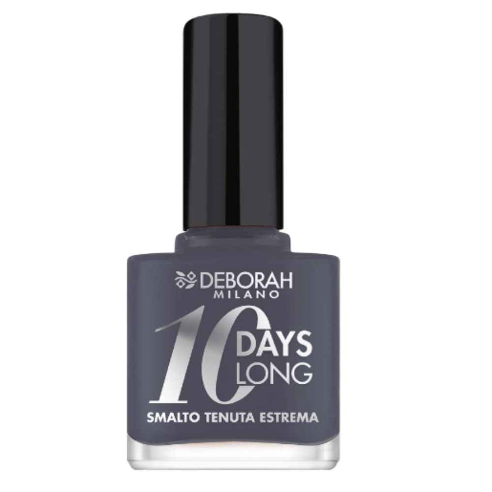 Deborah 10 Days Long – Nail Polish for Women, EN888, Light Grey, 11 ml