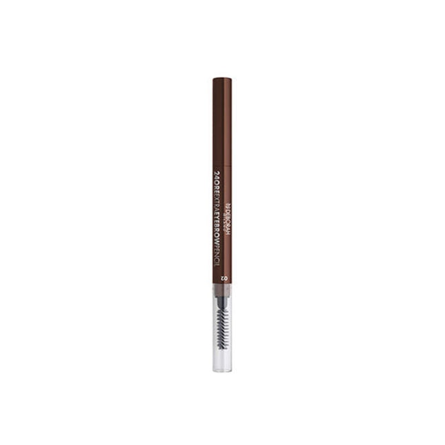 Deborah 24 Ore Extra Double-Ended – Eyebrow Cream Pencil & Brush 2-in-1 for Women, 03, Dark