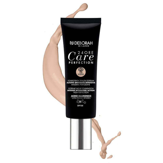 Deborah 24 Ore Care Perfection Long Wearing – Liquid Foundation for Women, 001, Fair, SPF 20, 30 ml Tester