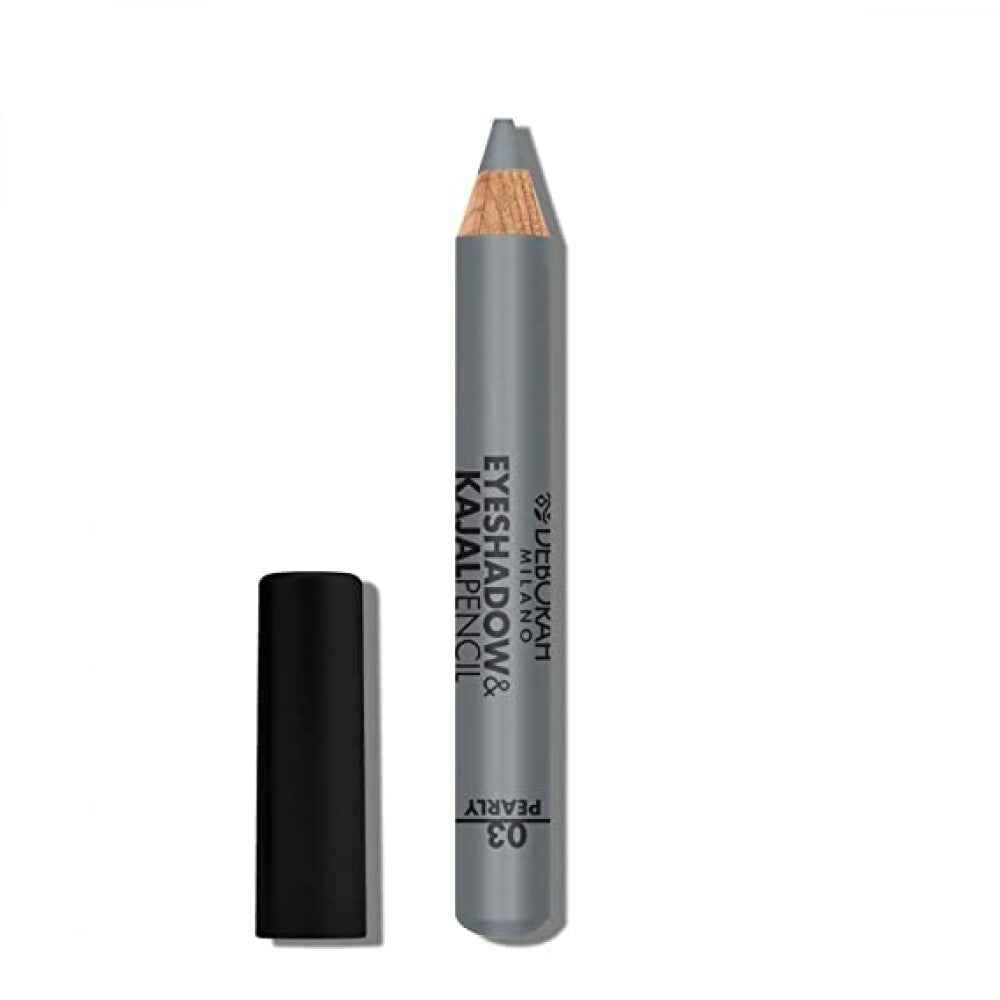 Deborah Blending – Eyeshadow & Kajal Eyeliner 2-in-1 for Women, 3, Silver, 2 g