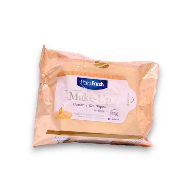 Deep Fresh Make-up – Makeup Remover Wipes for Women, 25 pcs
