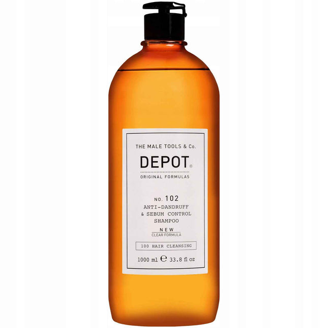 Depot 100 Hair Cleansing No. 102 Clear Formula Botanical Complex – Hair Shampoo for Men, Anti-Dandruff & Sebum Control, 1000 ml
