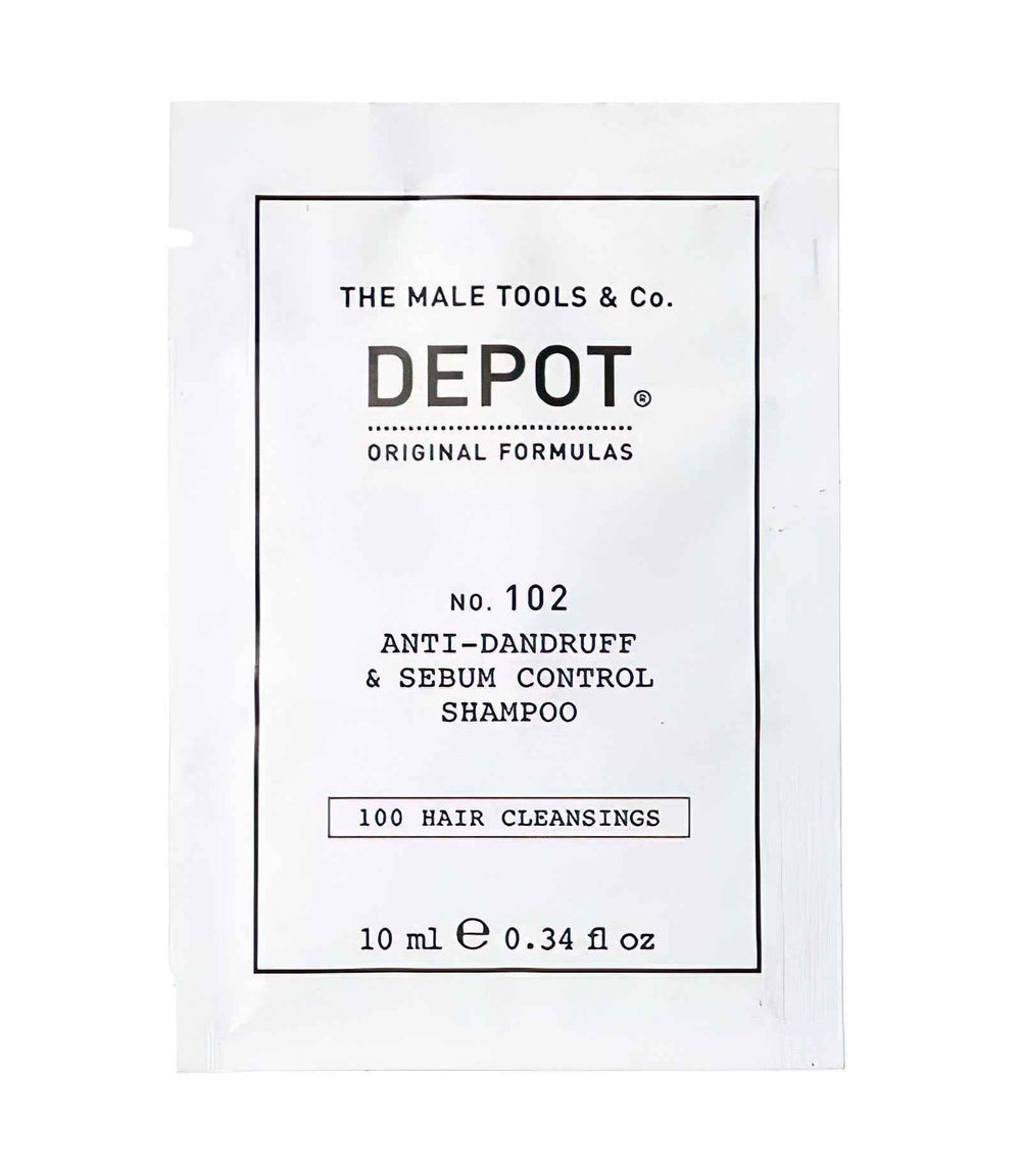Depot 100 Hair Cleansing No. 102 Botanical Complex – Hair Shampoo for Men, Anti-Dandruff & Sebum Control, 10 ml