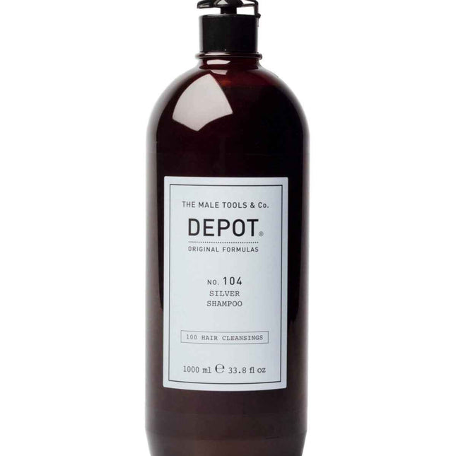 Depot 100 Hair Cleansing No. 104 Botanical Complex – Hair Shampoo for Men, For Neutralisation Of Yellow Tones, 1000 ml