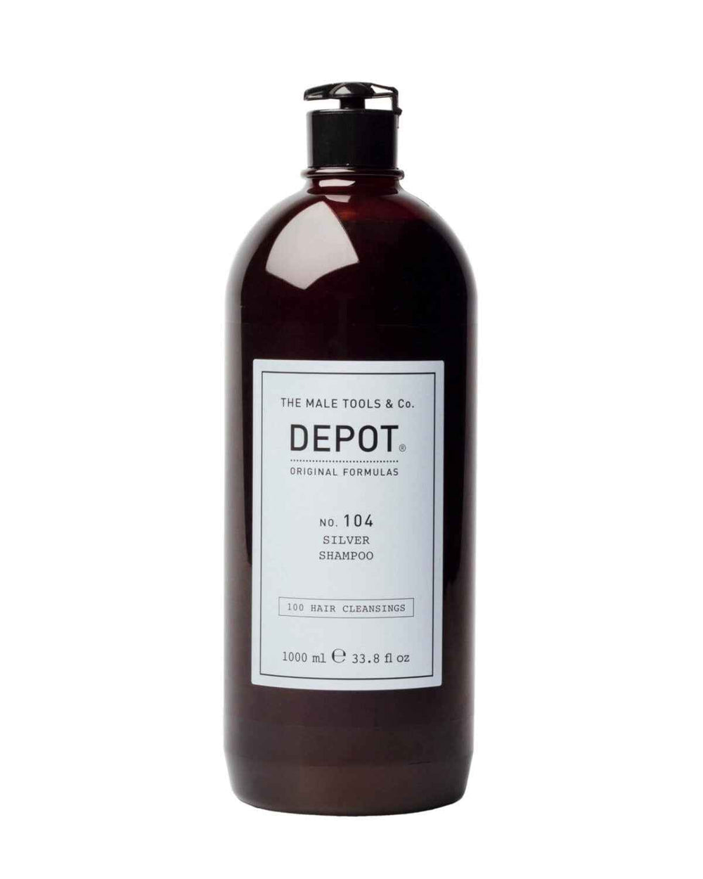 Depot 100 Hair Cleansing No. 104 Botanical Complex – Hair Shampoo for Men, For Neutralisation Of Yellow Tones, 1000 ml