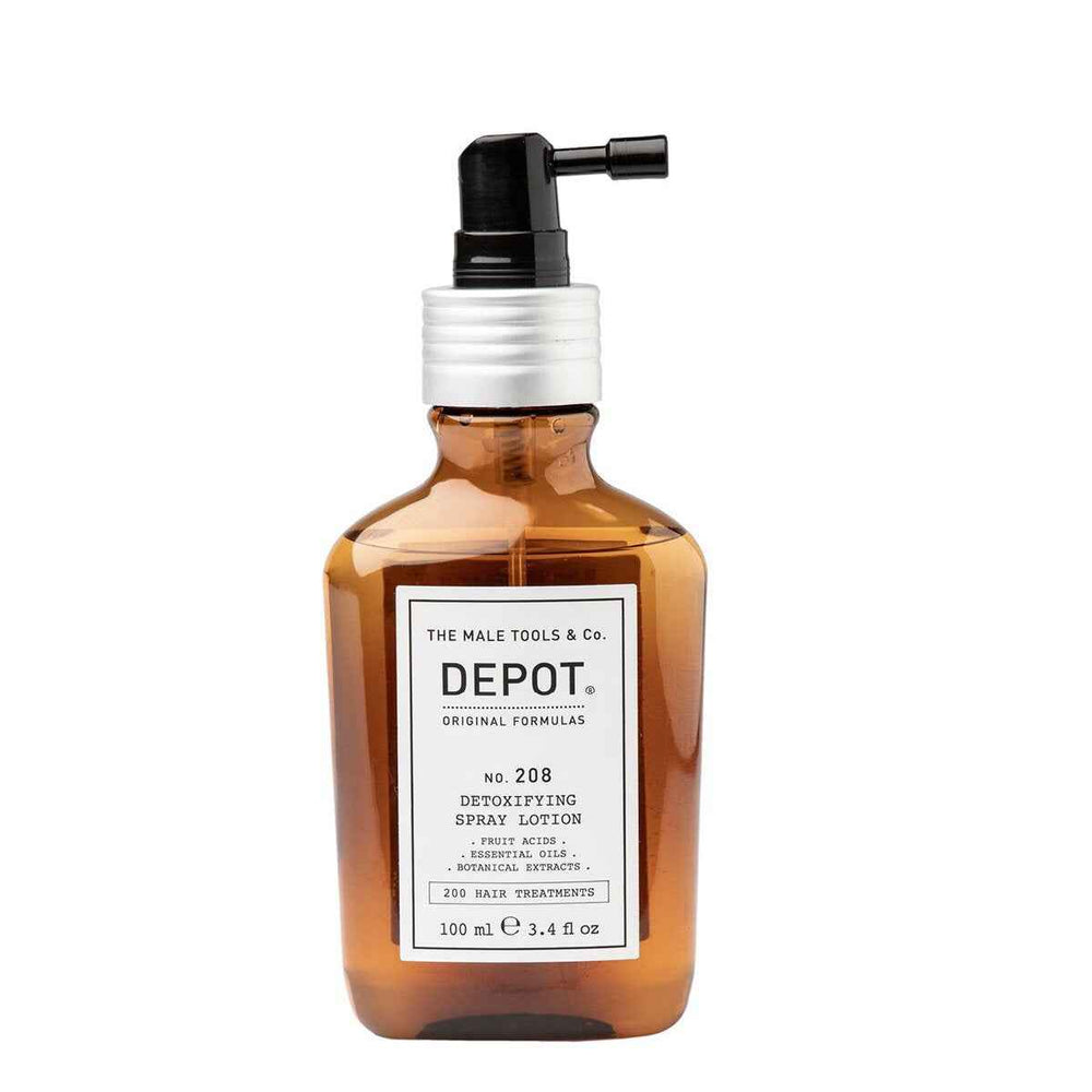 Depot 200 Hair Treatments No. 208 Botanical Complex – Leave-In Scalp Treatment Lotion for Men, For Detoxing, 100 ml