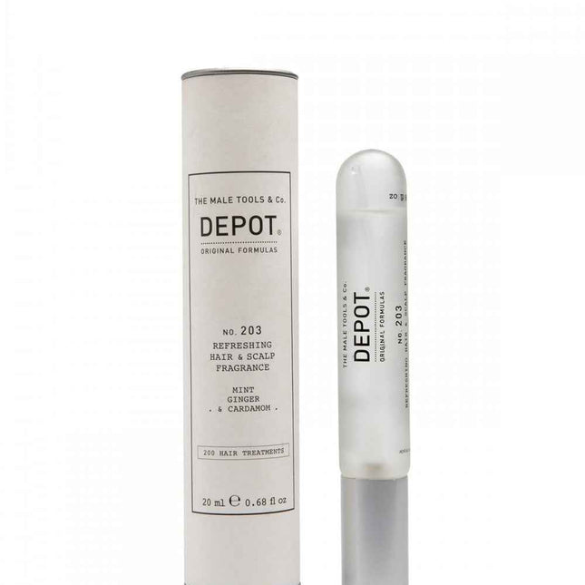 Depot 200 Hair Treatments No. 203 – Hair Scented Mist for Men, Mint, Ginger & Cardamom, 20 ml
